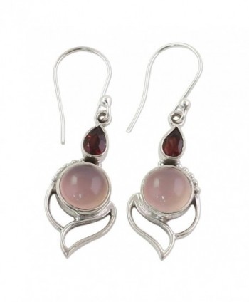 NOVICA Multi Gem Chalcedony Sterling Earrings in Women's Drop & Dangle Earrings