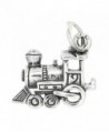 Sterling Silver Oxidized Medium Size One Sided Choo Choo Train Engine Charm - C6115U3D4R5