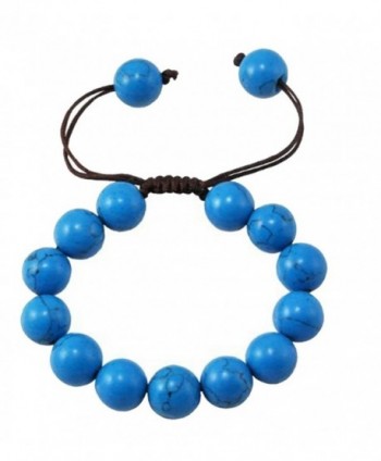 Drawstring Round Beads Beaded Handmade Macrame Fashion Bracelet - C7119UWX2S3