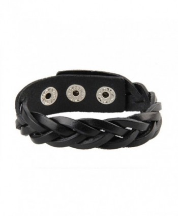 Leather Bracelet Braided Wristband Jewelry