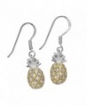 Sterling Silver with 14kt Yellow Gold Plated Accents Pineapple Dangle Earrings - CD1146ODCCL