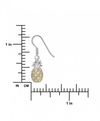 Sterling Silver Accents Pineapple Earrings