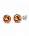 1.90 Ct Round Ecstasy Mystic Topaz 925 Silver 4-prong Women's Stud Earrings 6mm - CK1174K2LZ3