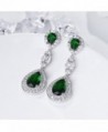 SELOVO Emerald Vintage Zirconia Earrings in Women's Drop & Dangle Earrings