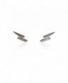 Beaute Fashion Lightening Bolt Stud Earrings Sterling Silver .925 - Gift Boxed GREAT GIFT - CO12CMROFPB