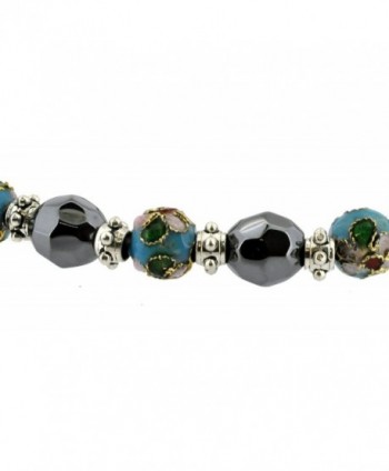 Magnetic Cloisonne Simulated Hematite Bracelet