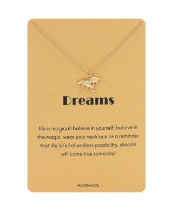 Hanloud Message Animal Pendant Necklace Unicorn Snowflake Luck Elephant Dangle Y Necklace Jewelry - gold - C7188006CY6