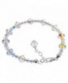 Gem Avenue Sterling Silver Made with Swarovski Elements Clear AB Crystal Handmade Bracelet 7 to 8 inch Adjustable - CC1123OM2SV