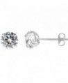 14k Yellow-White or Rose Pink Gold Cubic Zirconia Stud Single Earring (3mm-4mm-5mm-6mm-7mm-8mm) - CC186RQMZZS