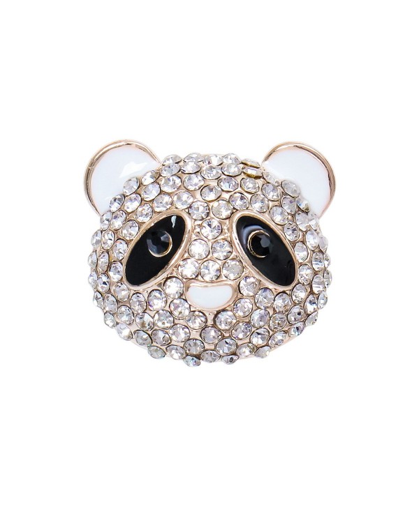 Happy Source Valentines Jewelry Australian Crystal Cute Chinese Panda Shaped Brooch Pin - CG12EQ66QHL