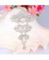 EVER FAITH Silver Tone Crystal Simulated in Women's Brooches & Pins