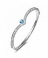 LadyColour "Queen" Heart Design Crown Bangle Bracelet Crystals From Swarovski Push-Button Closure 7" - CP12G7ND4GR