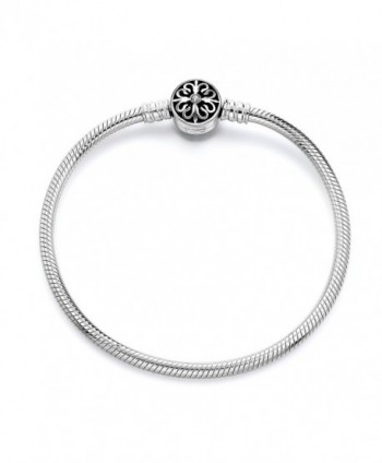 Long Way 925 Sterling Silver Snake Chain Bracelet Basic Charm Bracelets for Teen Girls Women - C7185D0Y5Y5