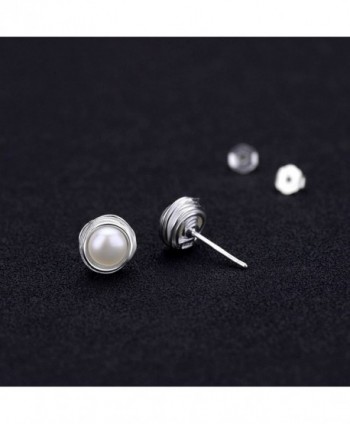 EVERU Sterling Earrings Freshwater Exquisite in Women's Stud Earrings