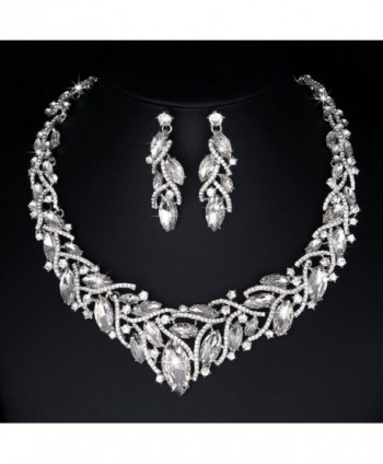 Youfir Elegant Austrian Necklace Earrings