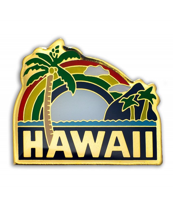 KC Hawaii Lapel or Hat Pin Palm Tree Green- Yellow One Size - CH11H42RGRJ