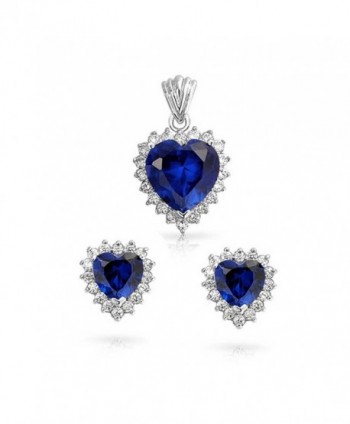 Bling Jewelry Sapphire Pendant Necklace