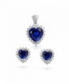 Bling Jewelry Sapphire Pendant Necklace