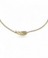 Plated Angel Feather Anklet Silver