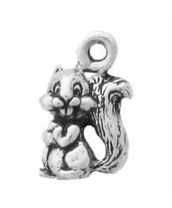 Sterling Silver Mini Cute Cartoon Squirrel With Buck Teeth Animal Charm - CS11BEFOHEH