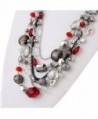 Crystal Colored Statement Necklace NK 10061 red in Women's Collar Necklaces