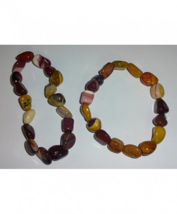 Mookaite Premium Quality Gemstone Bracelet in Women's Stretch Bracelets