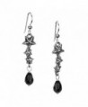 American West Sterling Silver Black Agate Triple Star Earrings - CP12NA1NS4S