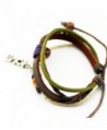 Multi Strand Braided Adjustable Leather Bracelet