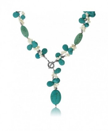 Simulated Turquoise Cultured Freshwater Necklace