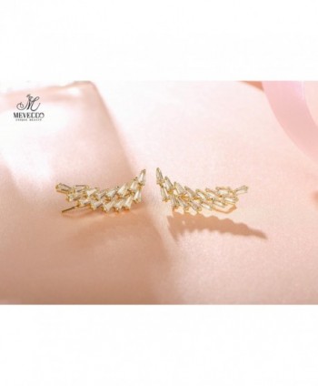 Mevecco Crawler Climber Earrings Jewelry 14 Gold