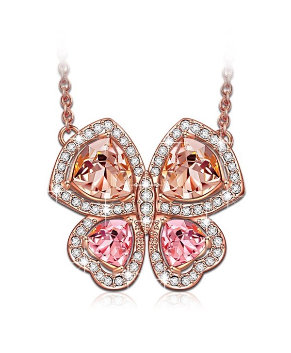 LadyColour "Butterfly Fairy" Pendant Necklace- Made With Swarovski Crystals - CA12G7WYFT3