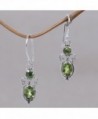 NOVICA Peridot Sterling Earrings Princess in Women's Drop & Dangle Earrings