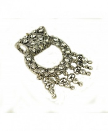 Rhinestone Bling Charm Pendant Scarf Accessory Set- Pt-629 - CG119A8YCY9