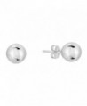 14k White Gold Ball Stud Earrings with Gold Butterfly Pushback - CW12KLEMLTT