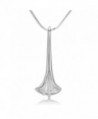 925 Sterling Silver Beautiful Calla Lily Flower Pendant Necklace- 18 inches - C211OVBI3VJ