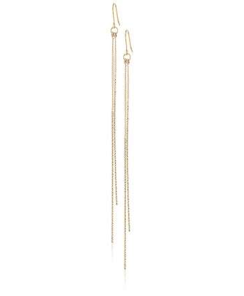 Kenneth Jay Lane Chain and Double Bar Drop Fishhook Drop Earring - Gold - CC12GWQJ5B7