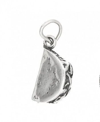 Sterling Silver Oxidized Three Dimensional Taco Charm - C4115XTP06T