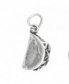 Sterling Silver Oxidized Three Dimensional Taco Charm - C4115XTP06T