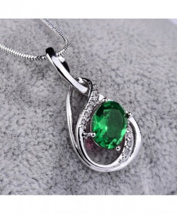 GUICX Emerald Zirconia Necklaces Pendant