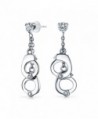 Bling Jewelry Secret Shades 316L Steel Clear CZ Handcuffs Dangle Earrings - CK11IVXHR1Z