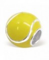 Tennis Ball Charm Bead 925 Sterling Silver Compatible with all European Charm Bracelets - CN1103GJBCL