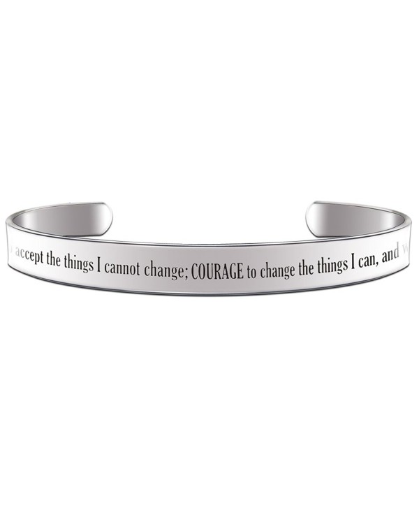 God Grant Me the Serenity to Accept the Things I can not Change Prayer Cuff Bracelet - CO12O9AY38V