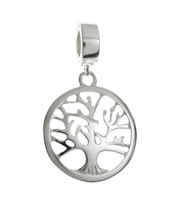 Sterling Silver Family Tree Of Life European Style Dangle Bead Charm - CA1262CF3LR