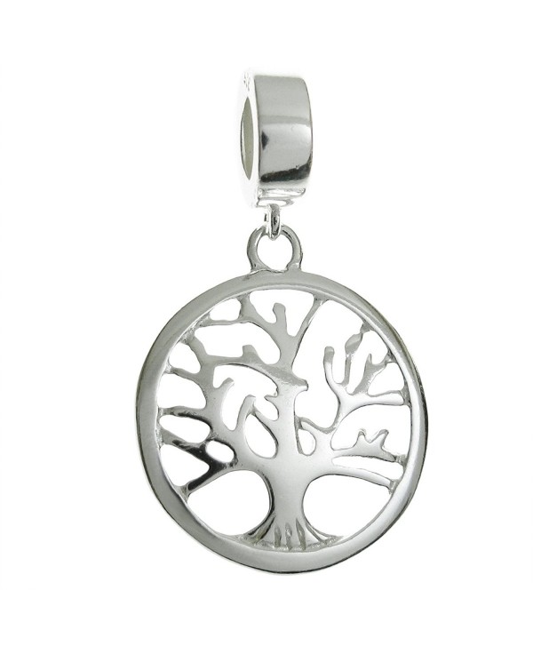 Sterling Silver Family Tree Of Life European Style Dangle Bead Charm - CA1262CF3LR