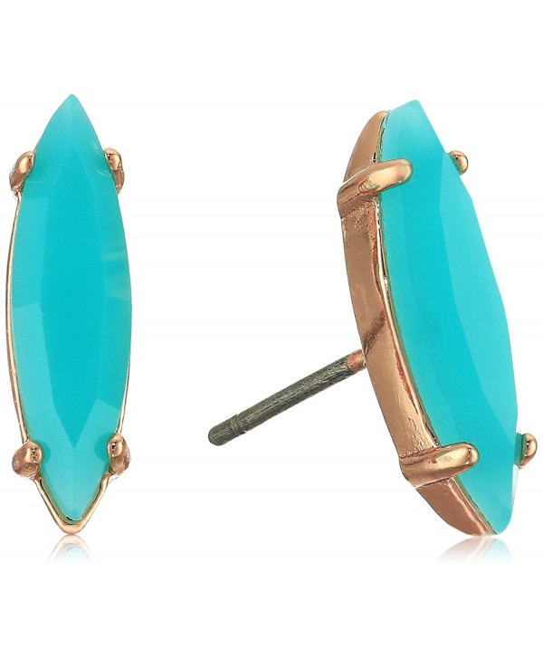 Rebecca Minkoff Sparkler Stud Earrings - Rose Gold/Bright Aqua - CT12N5N2SBS