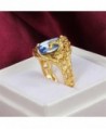 Vintage Blue Crystal Engagement Cocktail in Women's Statement Rings