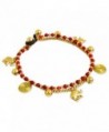 NOVICA Quartz Brass Beaded Anklet- 9.5" 'Golden Bell' - C312EDMB4RZ