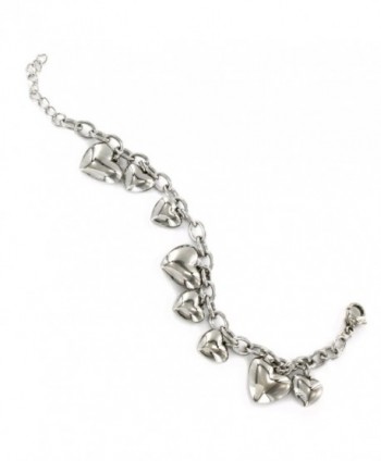 Womens Stainless Polished Dangle Bracelet