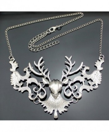 Victorian Filigree Christmas Reindeer Necklace in Women's Choker Necklaces