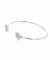 Rhodium Plated Bracelet Crystal Circles